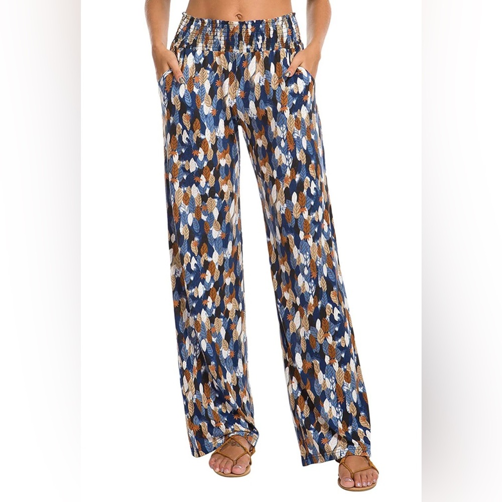 Urban CoCo Women's Boho Palazzo Wide Leg Lounge Pants size M (E34)